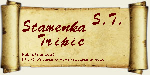 Stamenka Tripić vizit kartica